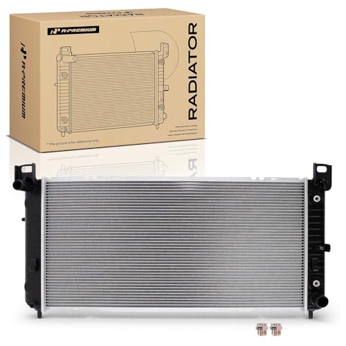 A-Premium 34 Engine Coolant Radiator Compatible with Chevy Silverado Suburban Tahoe & GMC Sierra Yukon & Cadillac Escalade Automatic Transmission Without Engine Oil Cooler w/ 2 Oil Cooler Holes