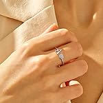 925 Sterling Silver Heart Initial Rings, Adjustable Letter Rings, Stackable Rings for Women - Gifts - Image 4