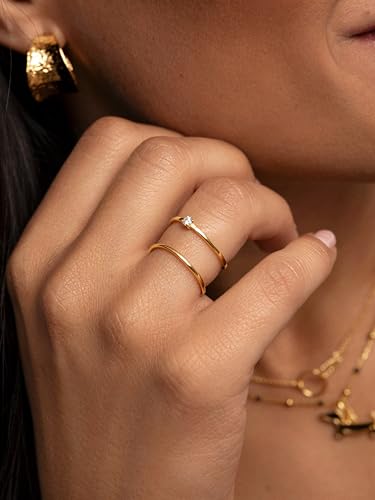 Bague Spiral Spark SINGULARU le cadeau idéal en taille unique ajustable - 2