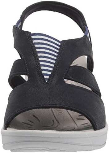 Easy Street Women's Sport Wedge Sandal, Navy Matte, 9.5 Narrow | Image 1