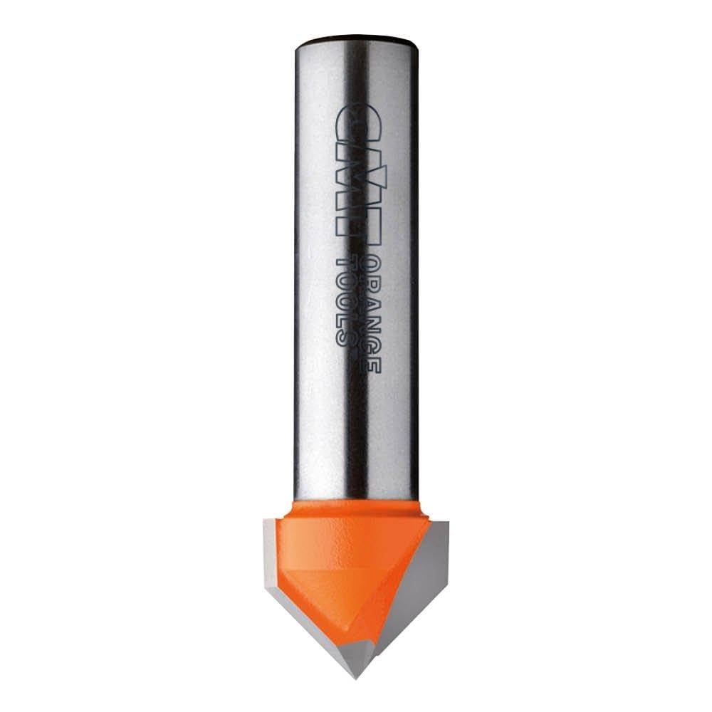 CMT ORANGE TOOLS 915.380.11 Fresa para ranuras en v (90) hw s 8 d 38x19x63.5 dx, Grigio/Arancio
