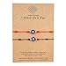 Branets 2 pièces Bracelet amitié Bracelet mauvais œil Bracelets bonne chance Cadeau pour femmes et filles