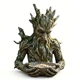 Tree Intergrted Bird Feeding, Outdoor Millennial Ancient Tree Bird Feeder, Tree-face Shaped Outdoor Bird Feeder with a Hidden Keyhole Hook, a Unique Garden and Patio Decoration, Ideal for Bird Lovers