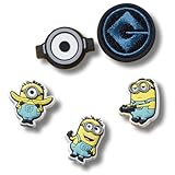 Crocs Minions 5 Pack, Encantos para Zapatos Unisexo, Multicolor
