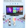 Wireless Bluetooth Karaoke Microphone with Dynamic Lights, Portable Handheld Mic, 6 Sound Effects, 10H Battery, Perfect for Kids Singing, Home Parties, Duet - Gift Idea, Works with All Smartphones