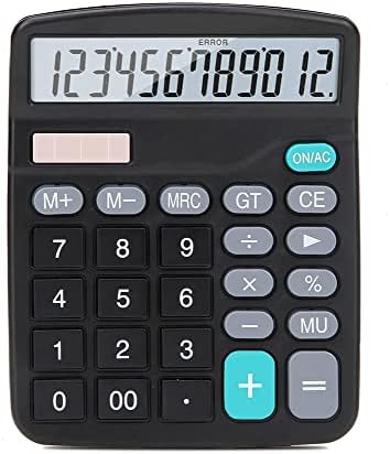 Calculator for School Season, LELYFIT 12-Digit Battery Dual Powered Electronic Business Desktop Office Calculator with Large LCD Display Big Sensitive Button,Desk Calculator