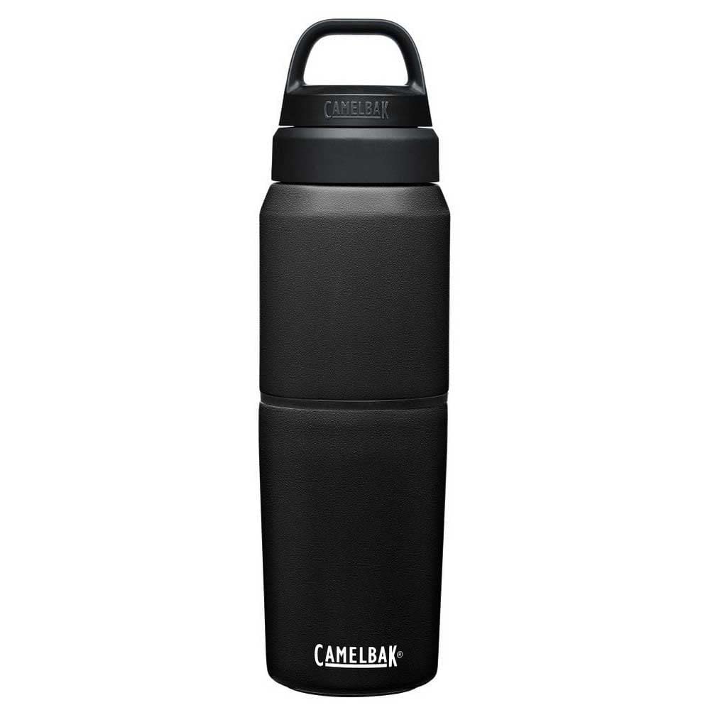 CamelBak MultiBev Water Bottle & Travel Cup – Vacuum Insulated Stainless Steel – Black – 17oz bottle & 12oz cup
