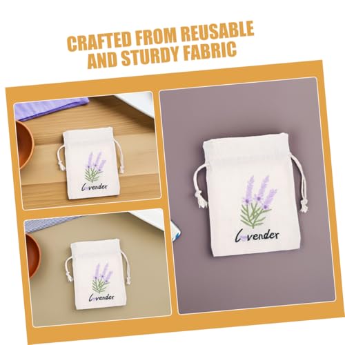 Bolsas de Lienzo con Cordón Lavanda 5 Unidades miniatura 3