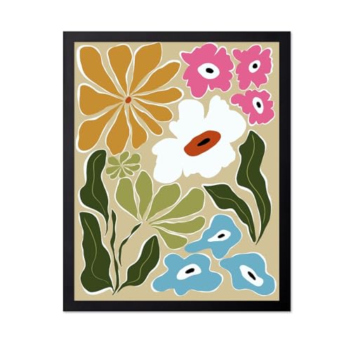 Monem Art Retro Floral Still Life Wall Art - Bold