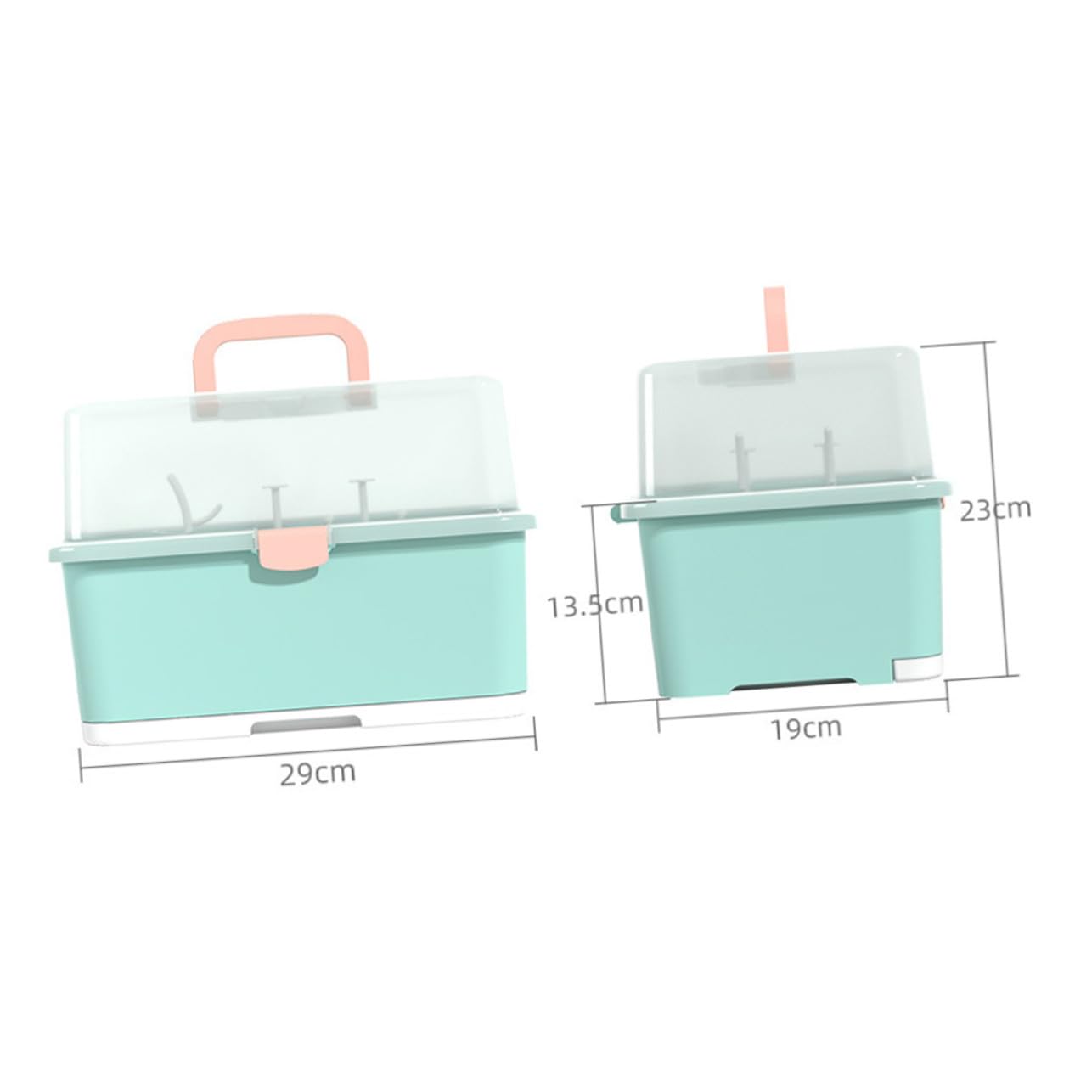 NOLITOY Babyflaschentrockner Aufbewahrungsbox Für Babys Mit Abdeckung Abnehmbare Trockenbox Aus Freiem Kunststoff Kompakter Organizer Für Flaschen Und Becher in Grün Für Babypflege Und Fütterung
