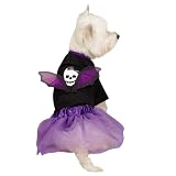 Casual Canine Skull Costume Set for Pets, Medium, Black