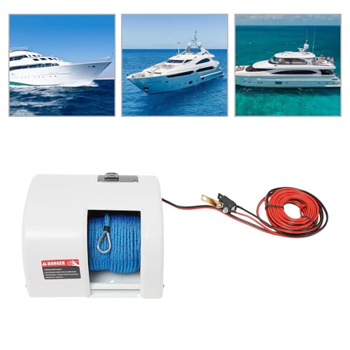 Winche eléctrico para ancla de bote con control remoto miniatura 4