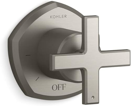 Miniatura 8 de KOHLER T27040-4-SN - Moldura de válvula de control de temperatura MasterShower con manija de una sola palanca, níquel pulido vibrante