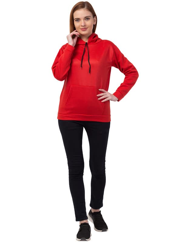 Image of Women's Fleece Plain Hoodie