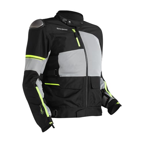 Image of Royal Enfield Crossroader V2 Riding Jacket | Protectors: RE Ergo Pro-Tech CE Level 2- Elbows & Shoulders with Titanium sliders | CE Level 2 Back protector | CE Level 1 chest protectors| LIGHT GREY XL