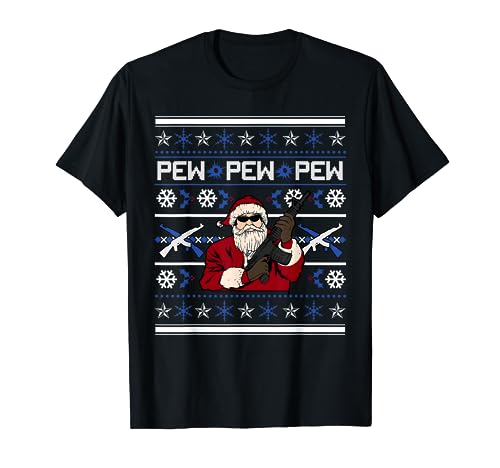 Pull de Noël amusant et laid, cadeau pour propriétaire d'arme à feu T-Shirt
