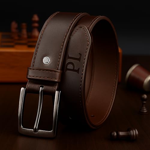 Custom Engraved Leather Belt for Men Personalized Gift for Him Wedding Birthday Christmas Present Handmade Genuine Leather Adjustable Strap Stylish Accessory High-End Craftsmanship Unique Keepsake3