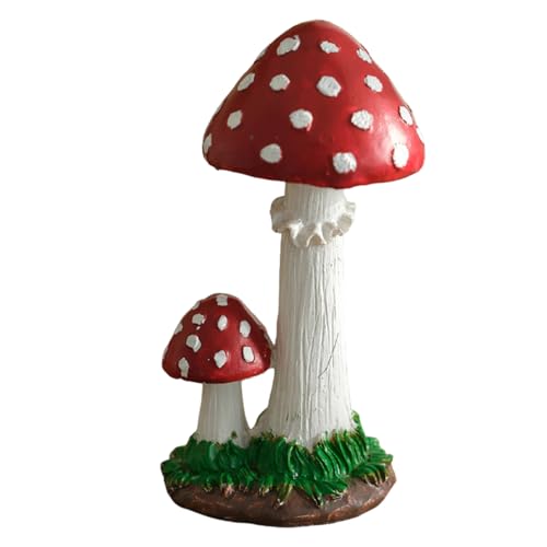 Generico Decorazione da esterno per funghi da giardino, statua da giardino a fungo,Statue da in resina simulata Sculture Decorazioni per la casa | Ornamenti da creativi Decorazioni moderne pe