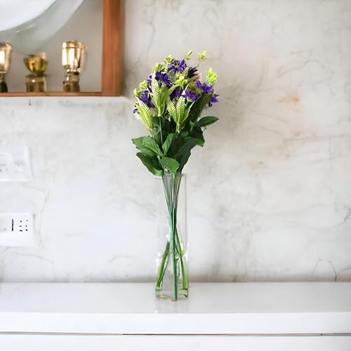 Artificial Flower Bushes Without Pot for Home Decor Purple Color (AGF-004) Pack of 1