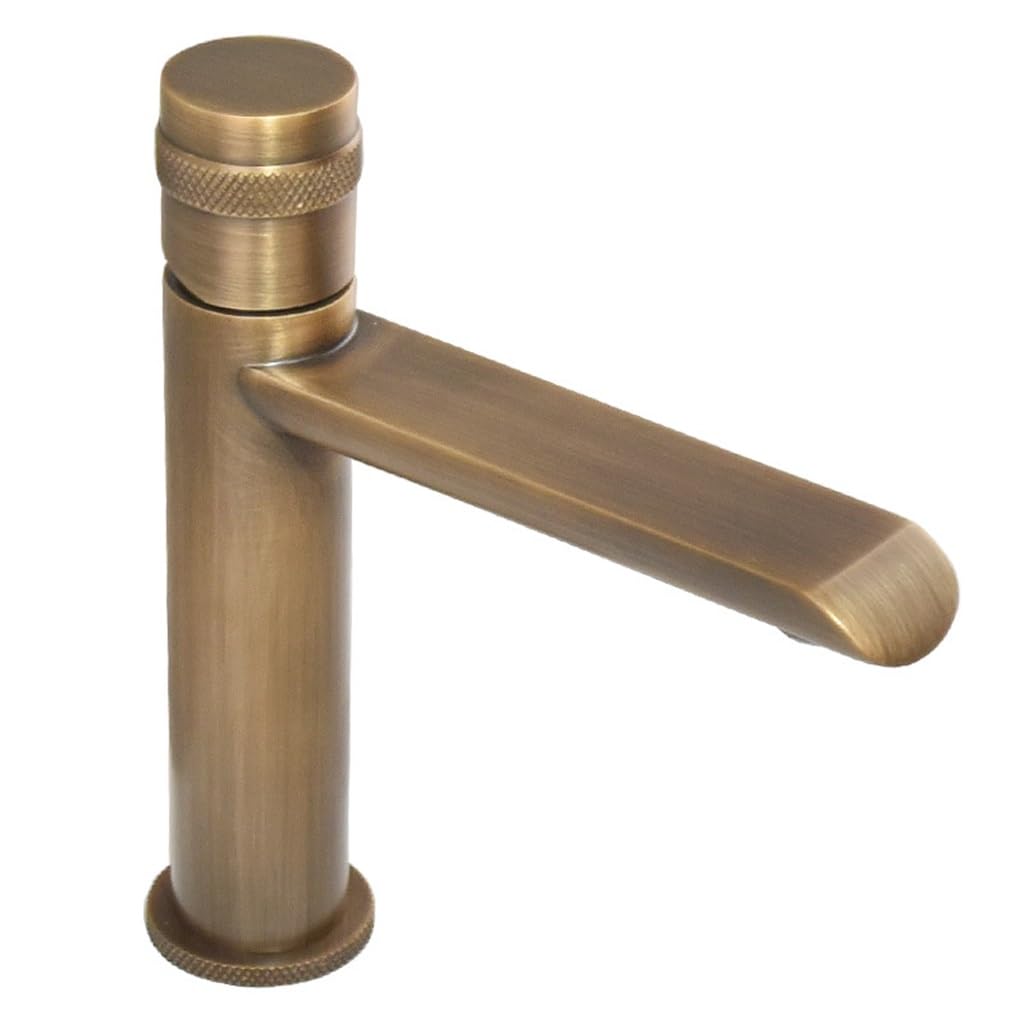 Robinet de lavabo haut de gamme style antique, mitigeur monotrou pour table de salle de bains