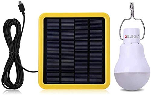 Solar Light Bulb Solar Camping Lamp Emergency Light Bulb Solar Lamp for Shed Patio Garden Chicken Coop Barn Pet House Yard Garden Torch Light 2w Solar Panel 1600mAh 180LM Without Light Sensor