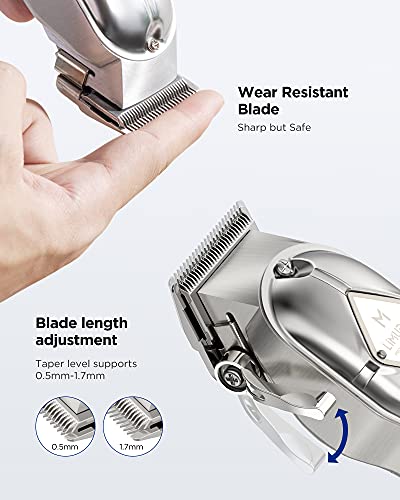 Limural Haarschneider für Herren Schnurlose Profi Haarschneidemaschine Bartschneider Friseure Pflegeset Wiederaufladbar, LED-Anzeige, Silber - Image 4