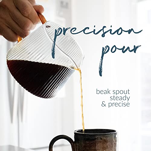 CEREMONY pourover decanter, borosilicate glass decanter for coffee, tea and other beverage (350ml)