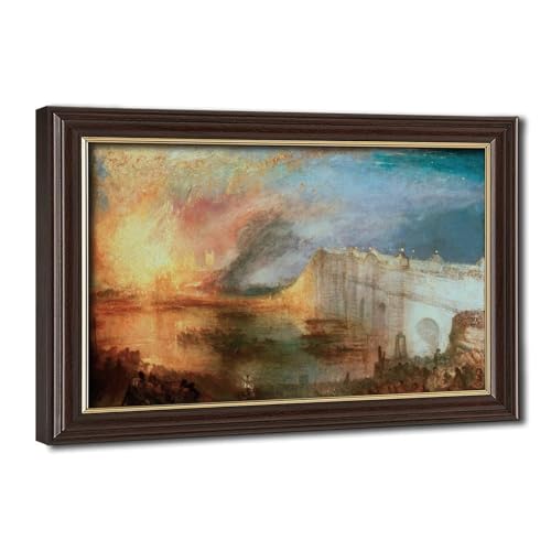 Tableau Turner The Burning of The Houses of Lords pour un salon ou bureau élégant