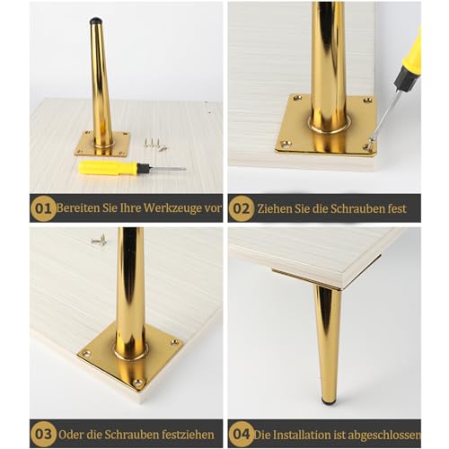 Patas de muebles de cono vertical de 20cm para renovar sillas, armarios y sofás 6