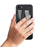 Monet Phone Grip with Expanding Stand and Slim Wallet (2 Tone Black)