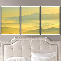 3 Piece Framed Canvas Wall Art Orange Sunset Canvas Prints Home Artwork Decoration for Living Room,Bedroom - 16