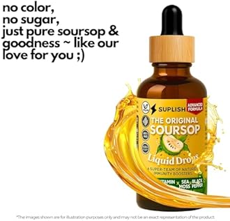 Soursop Leaves Graviola Liquid Drops Hanuman Phal Laxman for Cell Support & Regeneration, Immune System and Gut Health Support, Soursop Bitters Liquid | Natural Tangy & Sour Flavor - 50 ml by SUPLISH