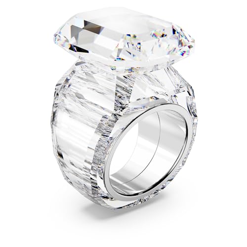 Swarovski Lucent cocktail ring, Octagon cut, Clear, size 82