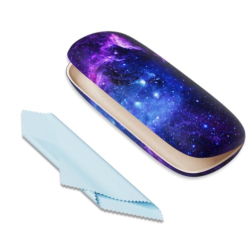 Image of Eyeglasses Case, Portable Hard Shell Protective Case for Glasses, Eyeglass Holder Box for Women with Cleaning Cloth
