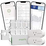 Emporia Energy Monitor with 8 Sensors + 2 Smart Plugs Super Bundle - Whole Home Electricity Usage Tracking & Real-Time Control - Supports Solar Net Metering - Works with iOS, Android, Alexa