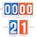TopTie 4-Digital Portable Score Keeper PVC Flip Scoreboard for College Softball Game (Green VS Red Card)