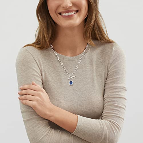 Silpada 'The Beauty Within' Sterling Silver Sapphire Pendant Necklace, 18" #TOP3
