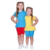 City Threads Girls' Cotton Long Bike Shorts For School Play Sports Under Skirts