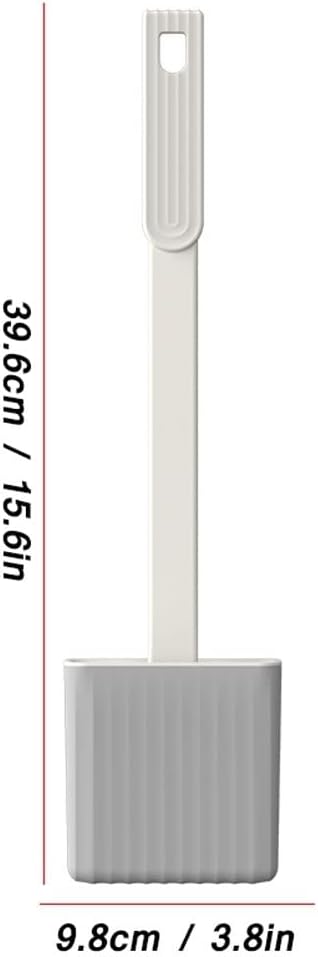 Toilet Brush Holder Toilet Brush Holder Household Wall-Mounted Toilet Brushs Bathroom Silicone Long Handle Cleaning Brush Modern Creative Toilet Bowl Brush Set Toilet Brush Holders(Brown)