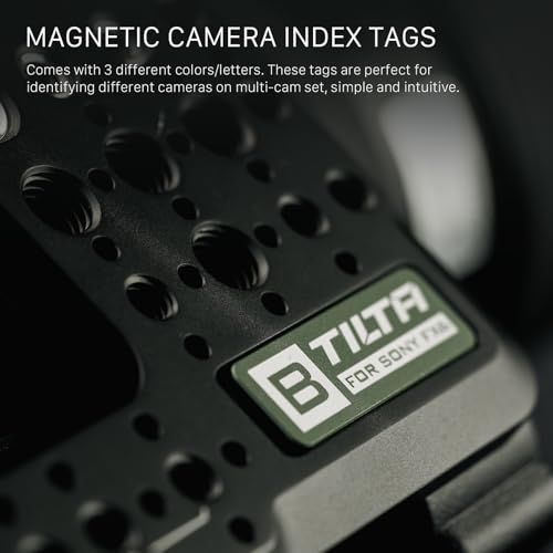 Tilta Placa de Montaje Lateral Compatible con Sony FX6, con Etiquetas de índice de cámara, 1/4"-20, 3/8"-16 con Puntos de localización y Zapata fría ES-T20-SMP - imagen 4