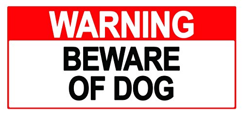 2 x - Attenzione attenzione al cane - Etichetta