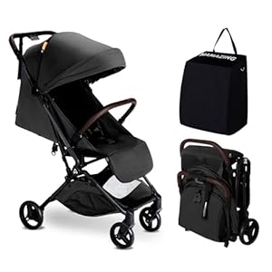 Lightweight Baby Travel Stroller–Mom’s Choice Gold Award Winner, Compact & Airplane-Friendly, One-Handed Folding Design, 11.6 lbs, Perfect for Toddlers, Jet