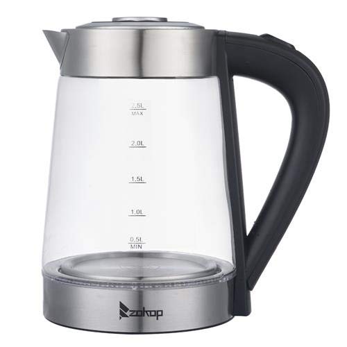 Hervidor eléctrico de vidrio 2.5L con apagado automático miniatura 2