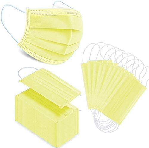 Palomino 3 Layer Disposable Face Masks with Adjustable Nose Pins/Non Woven Fabric Mask/ Surgical Masks/Dust Mask/Virus Protection Mask Pack of 50