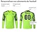 Quick-Dry Breathable Goalie Shirt with for All Ages - Custom Goalkeeper Jersey - Adults/Kids/Teens (Green)