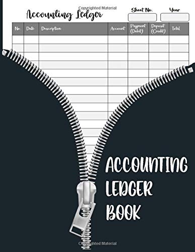 ACCOUNTING LEDGER BOOK: Accounting Ledger for Bookkeeping, tracking finances and transactions, bookkeeping for dummies, 8.5 x 11 in, 120 pages, ledger ... financial accounting walther, large size