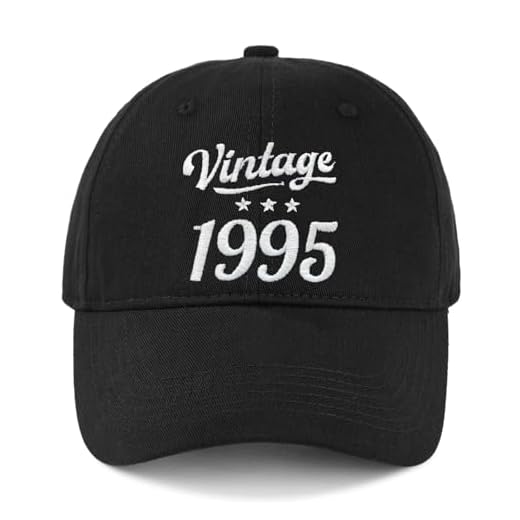 Toctax Gorra de Béisbol Hombre Regalo de 30 Cumpleaños Personalizados Algodón Gorra Hombre Mujer con Vintage 1995"