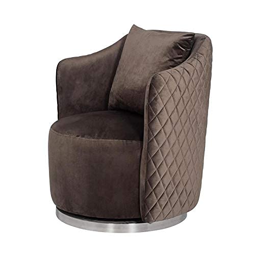 T&T Co. Sofa Set Brianna Fabric Leisure Chair Fabric Chair Accent Chair Armchair Stylish Modern & Luxury | Living Room | Lounge | Bed Room (1 Chair, Brown)