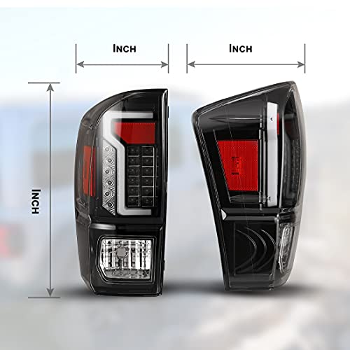 Nixon Offroad Tail Lights For 2016-2021 Toyota Tacoma, Led Rear Lights Assembly With Turn Signal Lights, Brake Lights/Drl, Plug And Play Rear Light Replacements, Driver & Passenger Side (Clear Lens) #TOP4