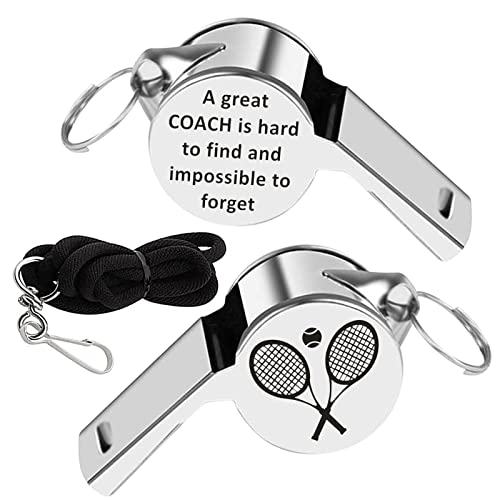 KEYCHIN Tennis Coach Whistle with Lanyard A Great Coach is Hard to Find and Impossible to Forget Whistles Tennis Team Mom Gifts, L